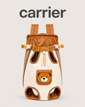 Teddy bear pet carrier backpack for cats and small dogs