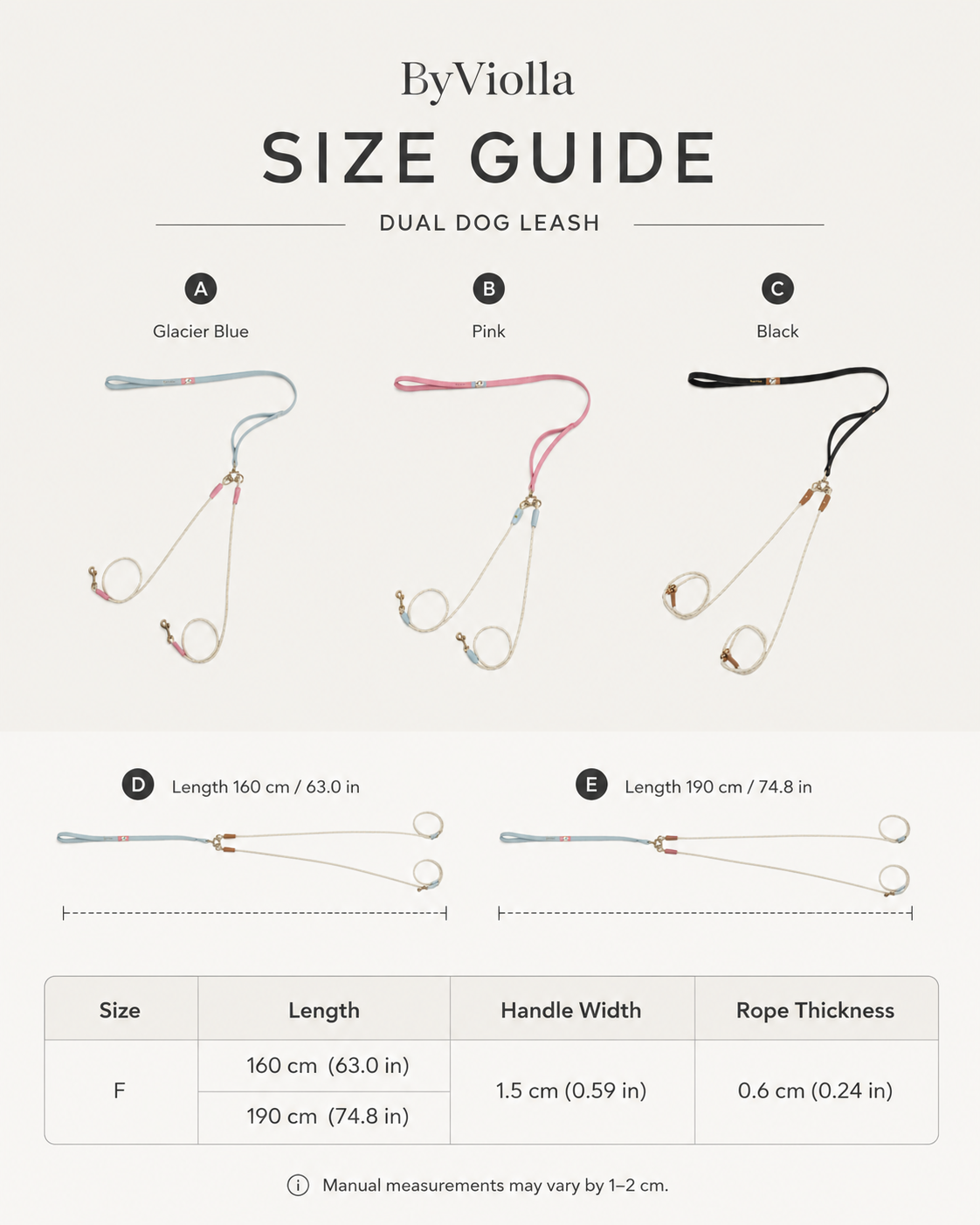 byviolla-dual-dog-leash-size-guide